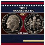 1991-s Proof Roosevelt Dime 10c pr70 dcam SEGS