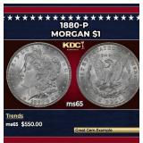 1880-p Morgan Dollar $1 Grades GEM Unc