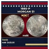 1885-p Morgan Dollar $1 Grades GEM+ Unc