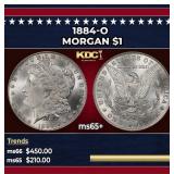 1884-o Morgan Dollar $1 Grades GEM+ Unc