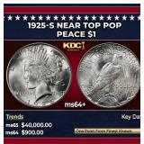 1925-s Peace Dollar Near Top Pop $1 ms64+ SEGS