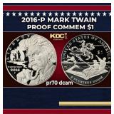 2016-p Mark Twain Proof Modern Commem Dollar $1 pr