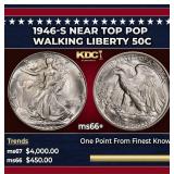 1946-s Walking Liberty Half Dollar Near Top Pop 50