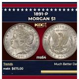 1891-p Morgan Dollar $1 Grades Choice Unc