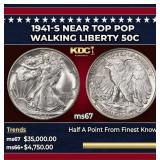 1941-s Walking Liberty Half Dollar Near Top Pop 50
