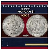 1886-p Morgan Dollar $1 Grades Choice Unc