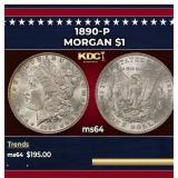 1890-p Morgan Dollar $1 Grades Choice Unc