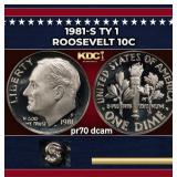 1981-s Ty 1 Proof Roosevelt Dime 10c pr70 dcam SEG