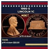 1995-s Proof Lincoln Cent 1c pr70 rd dcam SEGS