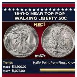 1941-d Walking Liberty Half Dollar Near Top Pop 50