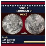1888-p Morgan Dollar $1 ms66+ SEGS