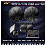 2025 Black Ruthenium Plated 1oz American Silver Ea