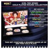 5 Coin Disney Pixar Toy Story Gold Plated Round Co