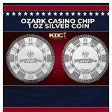 Ozark Casino Chip 1 oz Silver Coin Round