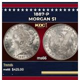 1887-p Morgan Dollar $1 Grades GEM+ Unc