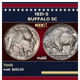 1931-s Buffalo Nickel 5c Grades ms66
