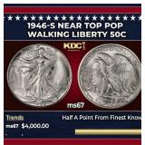 1946-s Walking Liberty Half Dollar Near Top Pop 50