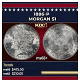1886-p Morgan Dollar $1 Grades GEM+ Unc