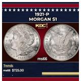 1921-p Morgan Dollar $1 Grades GEM+ Unc