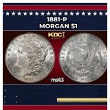1881-p Morgan Dollar $1 Grades Select Unc
