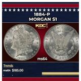 1884-p Morgan Dollar $1 Grades Choice Unc