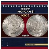1885-p Morgan Dollar $1 Grades Choice+ Unc