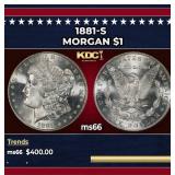 1881-s Morgan Dollar $1 Grades GEM+ Unc