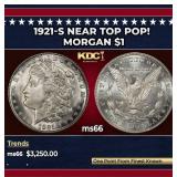 1921-s Morgan Dollar Near Top Pop! $1 ms66 SEGS