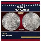 1898-p Morgan Dollar $1 Grades GEM+ Unc