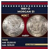 1881-o Morgan Dollar $1 Grades Choice+ Unc