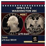 1979-s Ty 2 Proof Washington Quarter 25c pr70 dcam