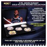 5 Coin Kevin Durant Gold Plated Round Collection