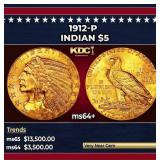 1909-d Gold Indian Half Eagle TOP POP! $5 ms66 USC