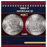 1885-p Morgan Dollar $1 Grades ms64