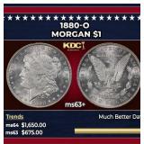 1880-o Morgan Dollar $1 ms63+ SEGS