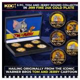 5 Coin Tom and Jerry Gold Plated Round Collection