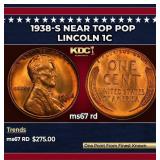 1938-s Lincoln Cent Near Top Pop 1c ms67 rd SEGS