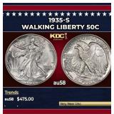 1935-s Walking Liberty Half Dollar 50c Grades au58
