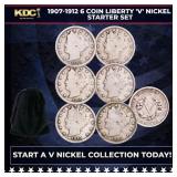 1907-1912 6 Coin Liberty 