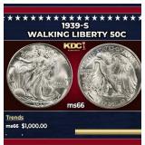 1939-s Walking Liberty Half Dollar 50c ms66 SEGS