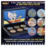 6 Coin Tom and Jerry Gold Plated Round Collection