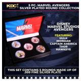 5 Coin Silver Plated Marvel Avengers Superhero Set