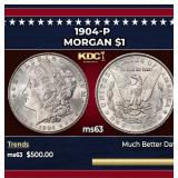 1904-p Morgan Dollar $1 Grades ms63