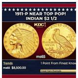 1926-p Gold Indian Quarter Eagle Near Top Pop! $2