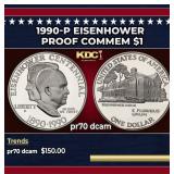 1990-p Eisenhower Proof Modern Commem Dollar $1 pr