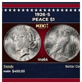 1926-s Peace Dollar $1 Grades ms64