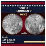 1887-p Morgan Dollar $1 ms66+ SEGS