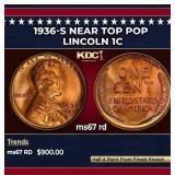 1936-s Lincoln Cent Near Top Pop 1c ms67 rd SEGS