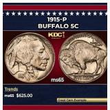 1915-p Buffalo Nickel 5c Grades ms65
