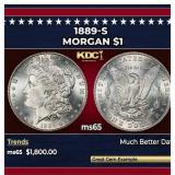 1889-s Morgan Dollar $1 ms65 SEGS